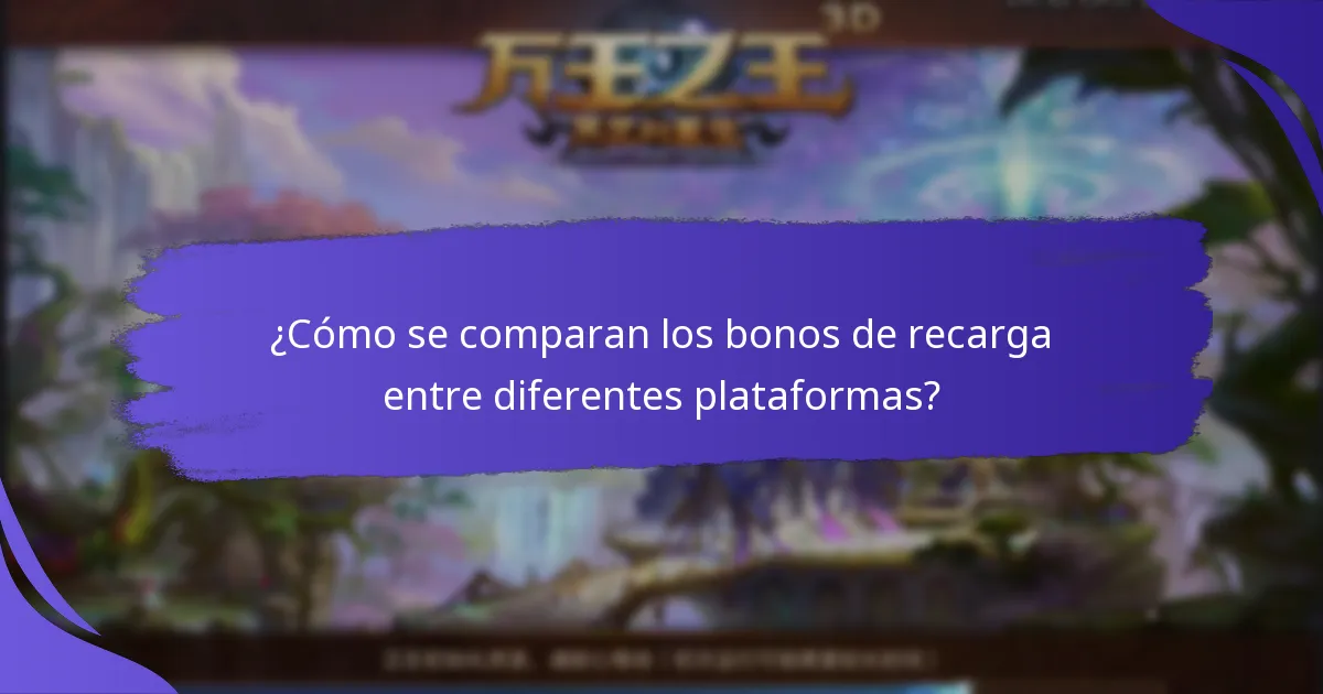 ¿Cómo pueden los nuevos jugadores reclamar bonos de recarga?