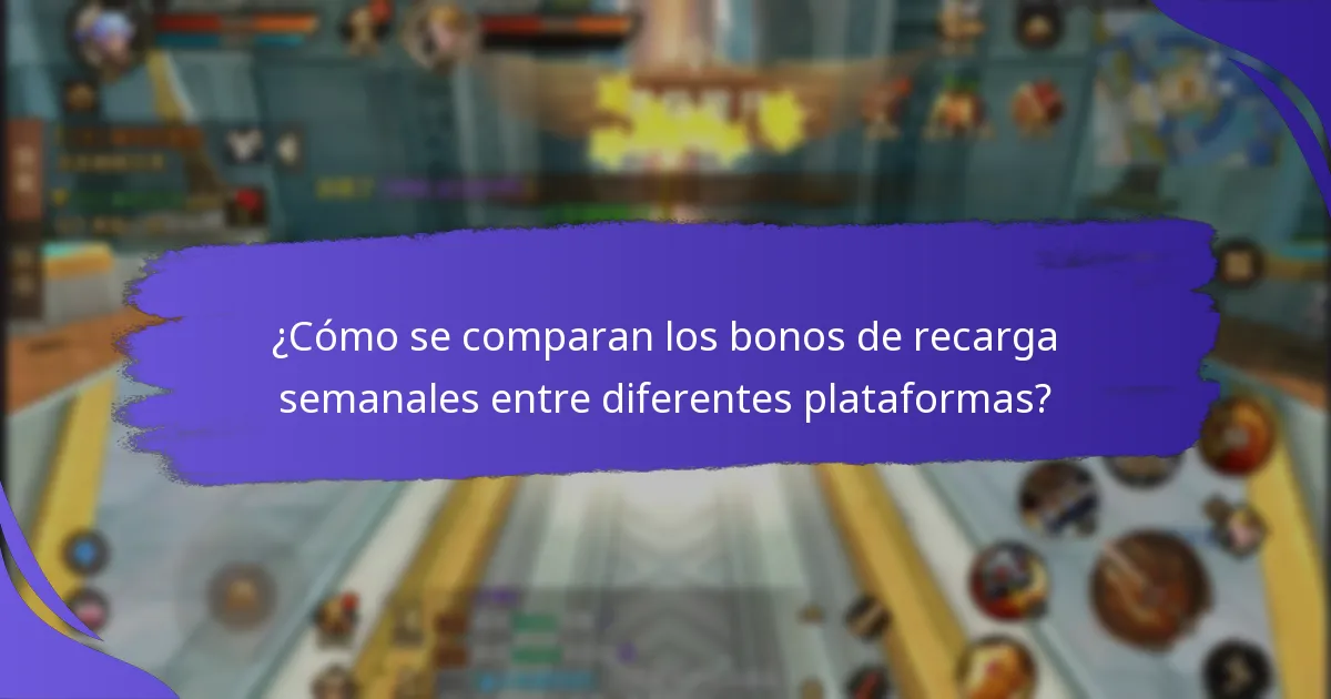 ¿Qué recompensas pueden ganar los jugadores con los bonos de recarga semanales?