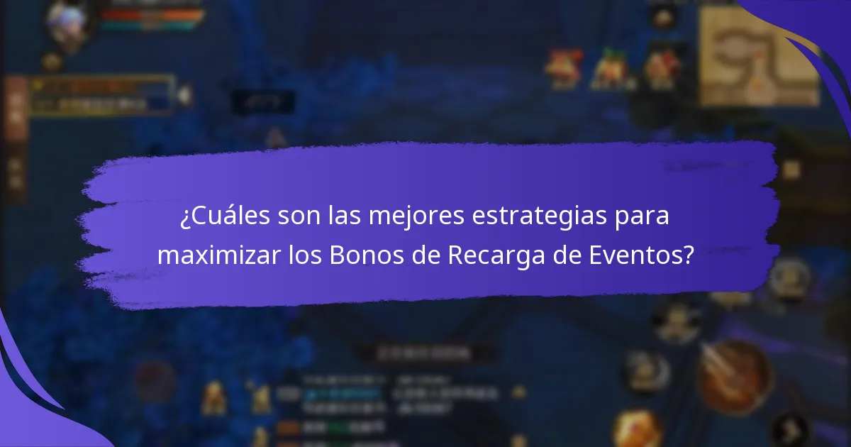 ¿Cuándo están disponibles los Bonos de Recarga de Eventos?
