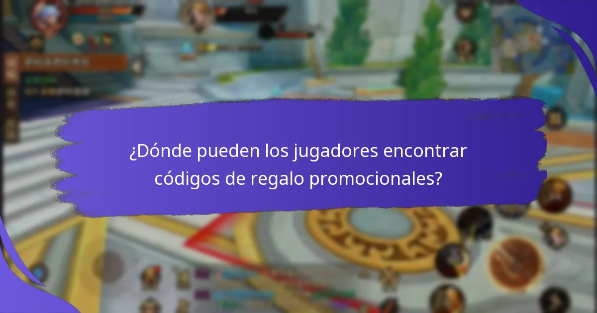 ¿Dónde pueden los jugadores encontrar códigos de regalo promocionales?
