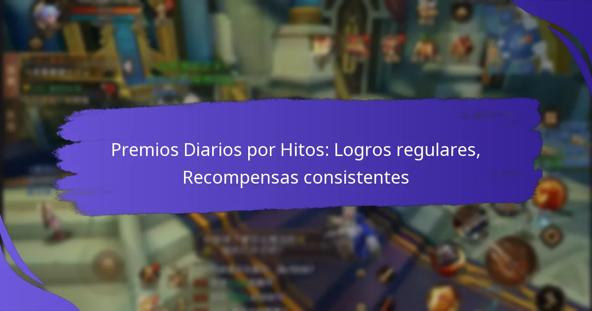 Premios Diarios por Hitos: Logros regulares, Recompensas consistentes