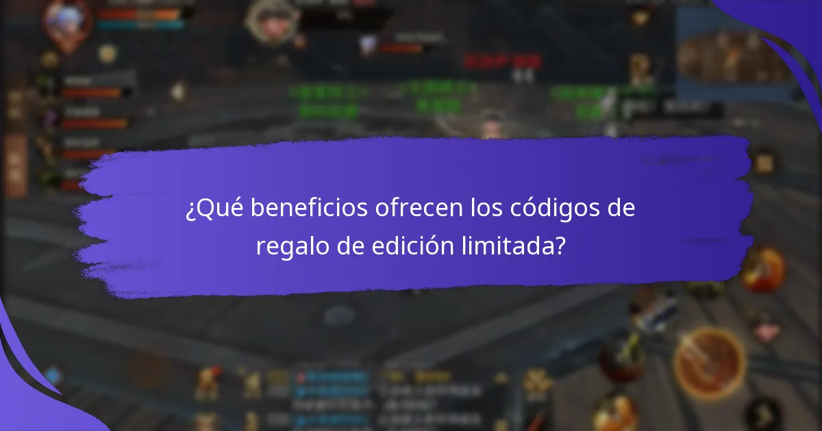 ¿Qué eventos ofrecen códigos de regalo de edición limitada?