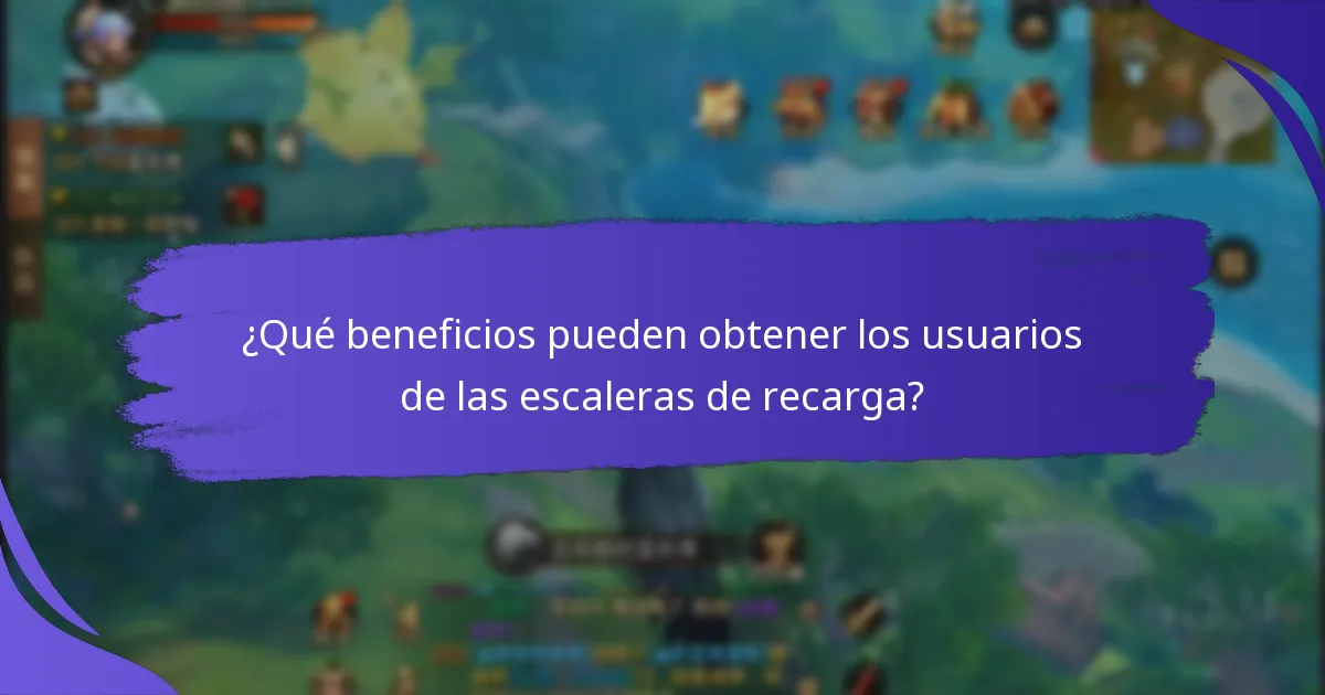 ¿Cómo pueden los usuarios avanzar a través de los pasos de la escalera de recarga?